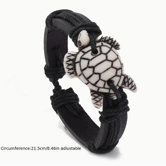 Synethic Leather Turtle or Owl Adjustable Bracelet - Picture 6 of 7